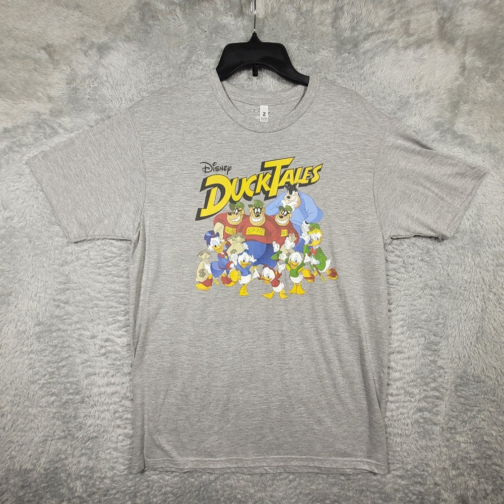 Disney DuckTales Group Graphic T‎ Shirt Zuni Sportswear Gray Mens Size L